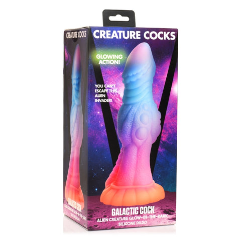 Creature Cocks - Galactic Cock Alien Creature Glow-in-the-Dark Silicone Dildo  (XRAH290)