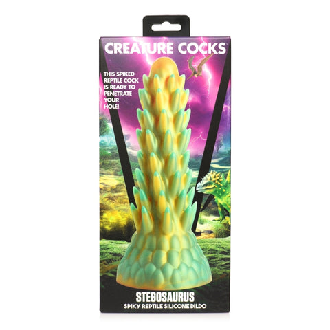 Creature Cocks - Stegosaurus Spiky Reptile Silicone Dildo (XRAH294)