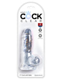 Clear King Cock with Balls - Various Sizes