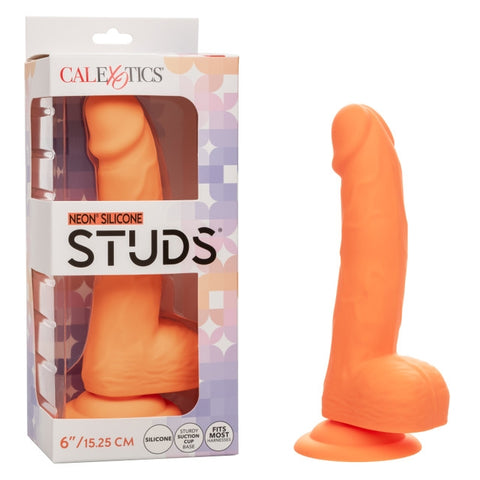 Neon Silicone Studs 6" Dildo