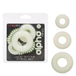 Alpha Glow-In-The-Dark Liquid Silicone 3 Ring Set (1492.33.2)