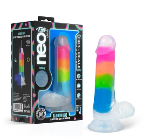 Blush - Neo Elite-Glow in the Dark-Rainbow Rave 6.5" (9.82409)