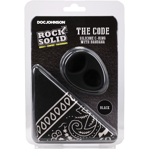 Rock Solid - The Code - Silicone Cock-Ring with Bandanna