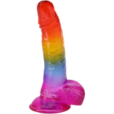 Crystal Jellies - 8.5 Inch Realistic Rainbow Cock (0289.35)