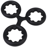 Rock Solid - Silicone Triple Stamina Ring with Metal Beads (3701.38)