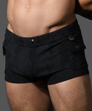 Andrew Christian Black Camo Cargo Swim Trunk (70164)