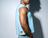 Pump Bubble Blue Boxy Tank Top