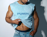 Pump Bubble Blue Boxy Tank Top