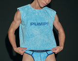 Pump Bubble Blue Boxy Tank Top