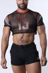 CellBlock13 Chain Reaction Mesh Crop Top (CBS348)