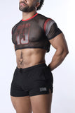CellBlock13 Chain Reaction Mesh Crop Top (CBS348)