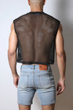CellBlock13 Field Goal Football Mesh Muscle Cropped Tee (CBS411)