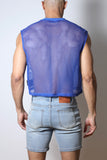 CellBlock13 Field Goal Football Mesh Muscle Cropped Tee (CBS411)