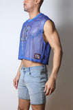 CellBlock13 Field Goal Football Mesh Muscle Cropped Tee (CBS411)