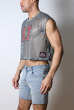 CellBlock13 Field Goal Football Mesh Muscle Cropped Tee (CBS411)