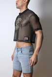 CellBlock13 Field Goal Football Mesh Cropped Tee (CBS410)