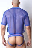 CellBlock13 Field Goal Football Mesh Cropped Tee (CBS410)