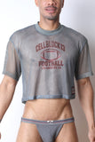 CellBlock13 Field Goal Football Mesh Cropped Tee (CBS410)
