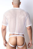 CellBlock13 Field Goal Football Mesh Cropped Tee (CBS410)