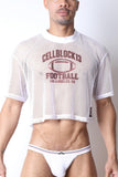 CellBlock13 Field Goal Football Mesh Cropped Tee (CBS410)
