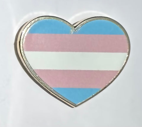 Trans Heart Lapel Pin