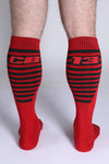 CellBlock13 Iron Grip Bones Knee High Sock (A126)