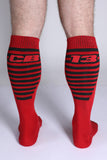CellBlock13 Iron Grip Bones Knee High Sock (A126)