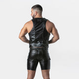 Locker Gear Punchhole Leatherette Bar Vest (LK1057)