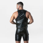 Locker Gear Punchhole Leatherette Bar Vest (LK1057)