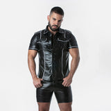 Locker Gear Punchhole Leatherette Shirt (LK1058)