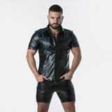 Locker Gear Punchhole Leatherette Shirt (LK1058)