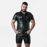 Locker Gear Punchhole Leatherette Shirt (LK1058)