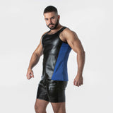 Locker Gear Punchhole Leatherette Tank Top (LK1059)