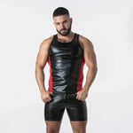 Locker Gear Punchhole Leatherette Tank Top (LK1059)