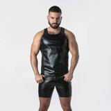 Locker Gear Punchhole Leatherette Tank Top (LK1059)