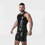 Locker Gear Punchhole Leatherette Tank Top (LK1059)