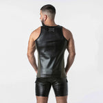 Locker Gear Punchhole Leatherette Tank Top (LK1059)