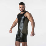 Locker Gear Punchhole Leatherette Tank Top (LK1059)