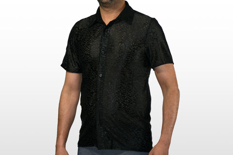 Alpha Charlie - Black Leaf Mesh Shirt