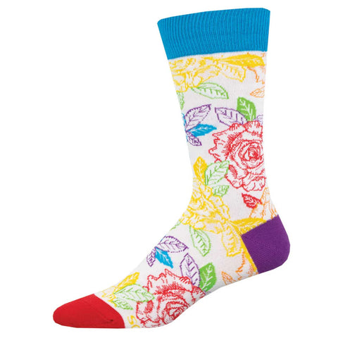 Rainbow Pride Rose Socks