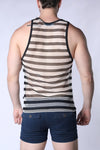 Timoteo Mariner Mesh Stripe Tank Top (TMS277)