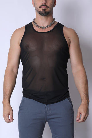 Timoteo Phantom Mesh Tank Top (TMS283)