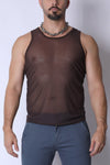 Timoteo Phantom Mesh Tank Top (TMS283)