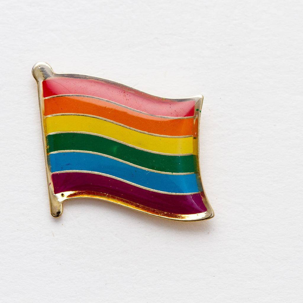 Rainbow Wavy Pride Flag Lapel Pin – Out on the Street