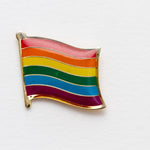 Rainbow Wavy Pride Flag Lapel Pin