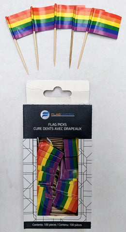 Rainbow Toothpick Flags (set of 100)