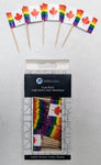 Rainbow Maple Leaf Toothpick Flags (set of 100)