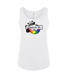 VRS Feminine Fit Church Street Rainbow Raccoon Tank Top