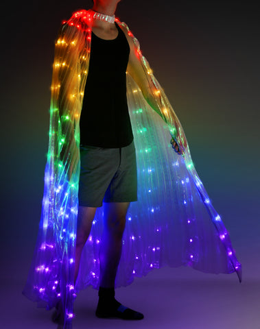 Alpha Charlie - Rainbow Light Up LED Cape