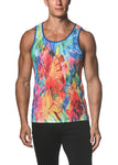 St33le Royal Rainbow Tropics Mesh Tank Top (11069)